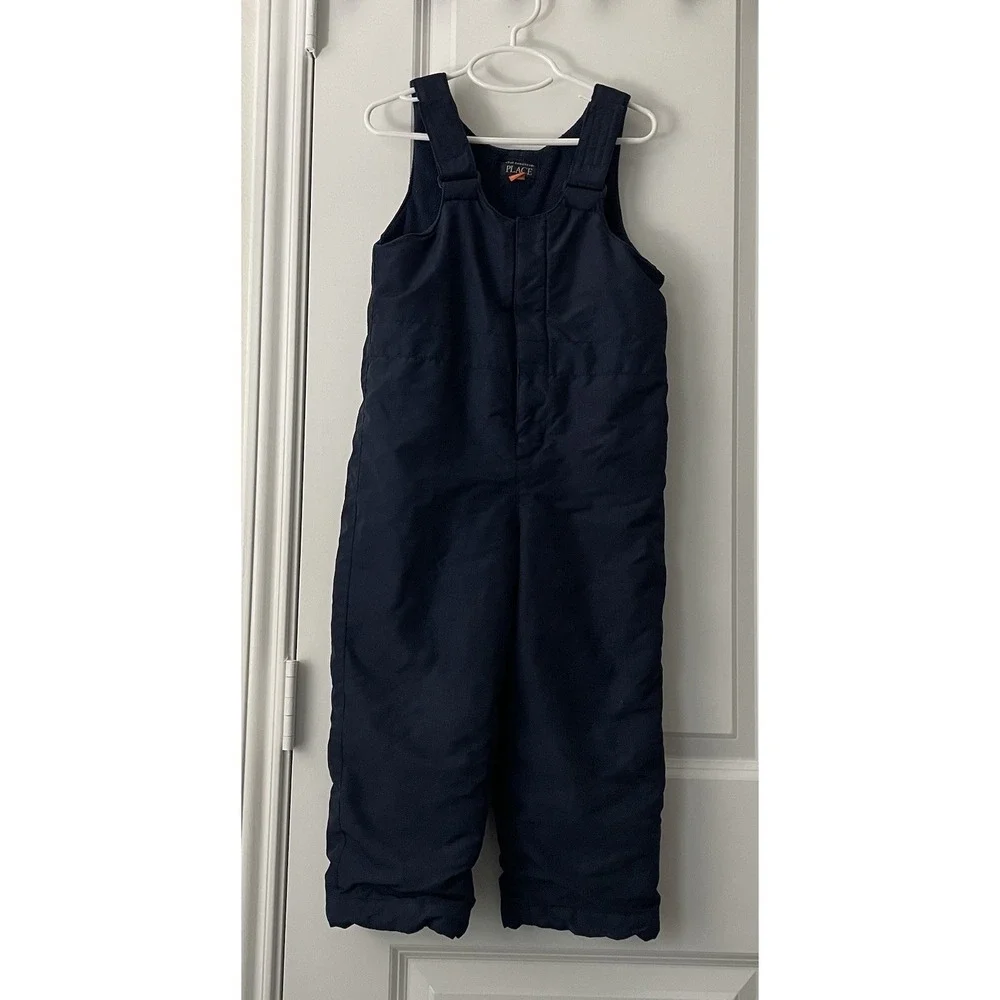 The Childrens Place Navy Blue Snow Bib Overalls Toddler Size 4T Winter Gear